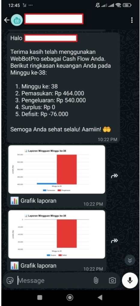 WhatsApp Bot Cashflow Automation