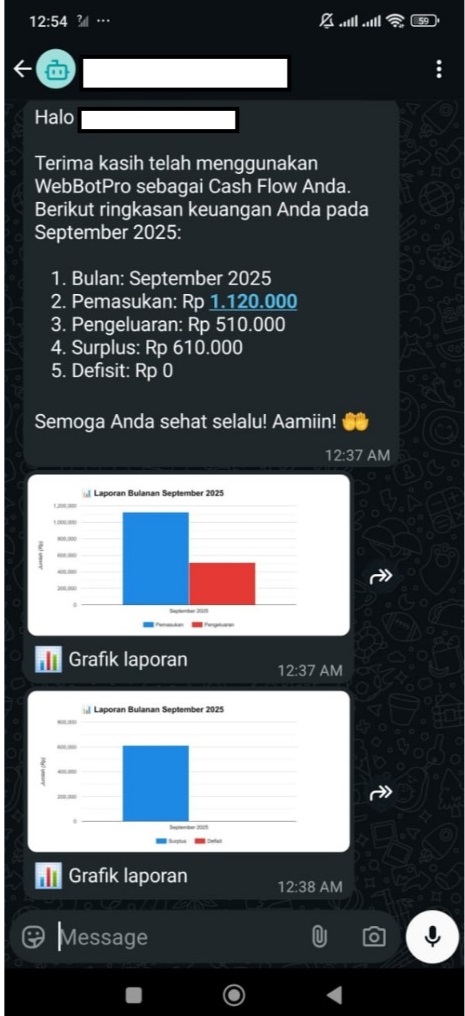 WhatsApp Bot Cashflow Automation